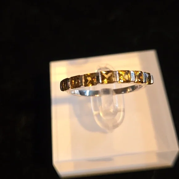 Silver Citrine Ring, 8 - Picture 1 of 7